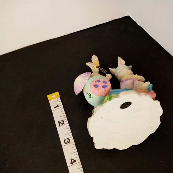 Ceramic Easter Bunnies on a moving tricycle Made in‎ China unmarked - Picture 10 of 12